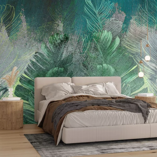Fotobehang Tropische bladeren