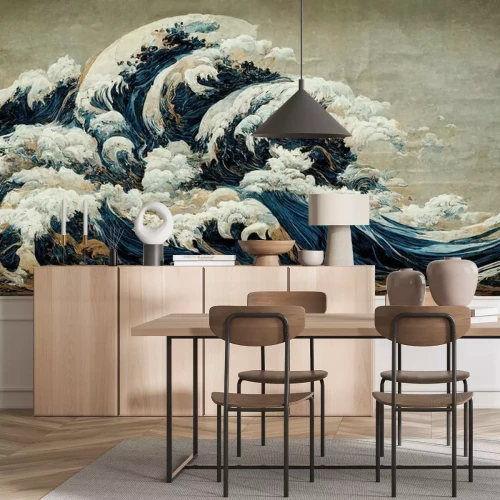 Fotobehang Artistieke zeegolf