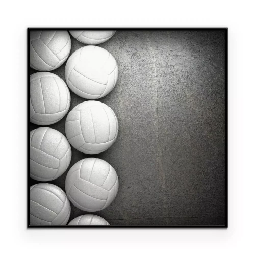 Poster Volleybalballen op een achtergrond met betonstructuur.