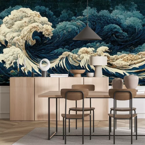 Fotobehang Ruwe oceaangolven