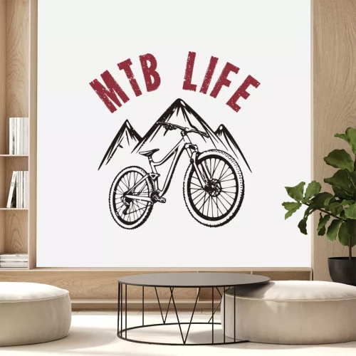 Sticker Fietsen in de bergen