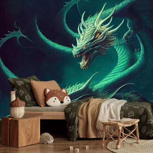 Fotobehang De majestueuze groene draak