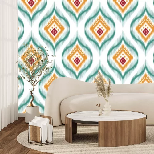 Sticker Azteeks ornament met groene details