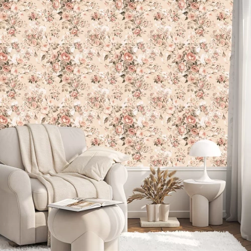 Behang Lovely seamless floral pattern delicate roses