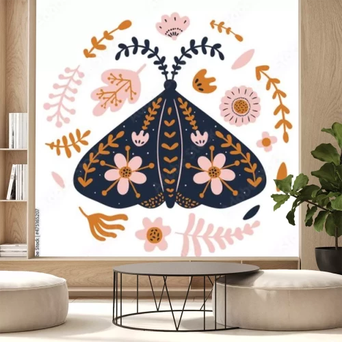 Sticker Grote boho vlinder