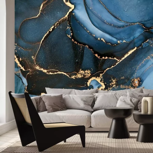 Fotobehang Een mix van tinten blauw