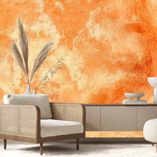 Fotobehang Oranje concrete grungetextuur