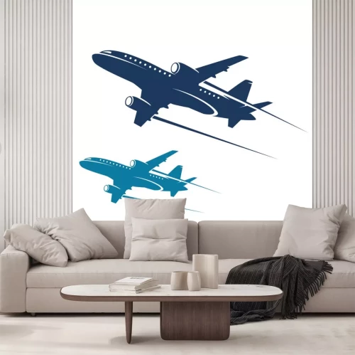 Sticker vliegtuigen abstract