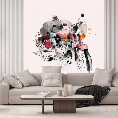 Sticker Handrawn Royal Enfield Motorcycle illustration