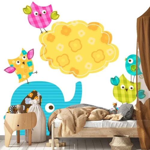 Sticker Decoratieve kleurrijke afbeeldingen van dieren