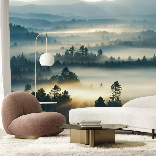 Fotobehang Sunrise in the mountains