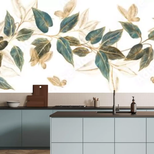 Sticker Tak met koperen bladeren