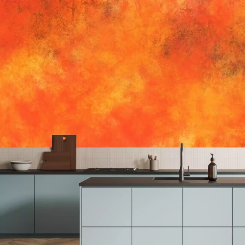 Fotobehang Aquarel oranje aura textuur