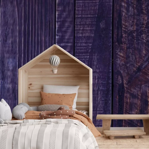 Fotobehang Donkerpaarse planken