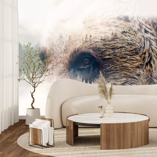 Fotobehang Wild Eyes Bear Abstract Portret