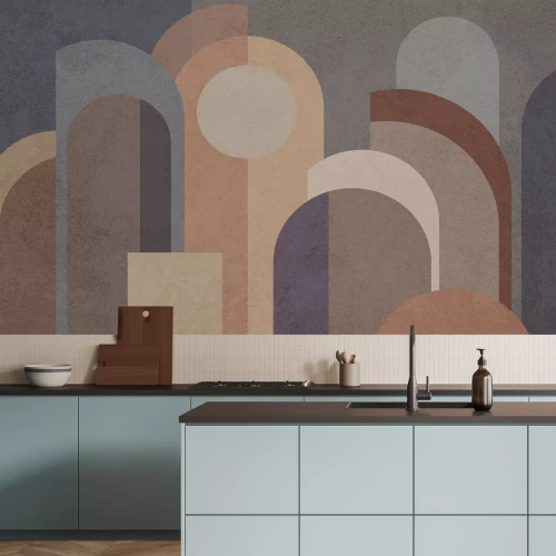 Fotobehang Abstracte geometrische figuren in een moderne stijl