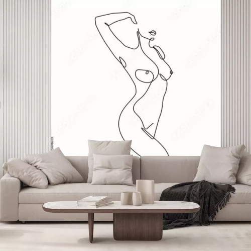 Fotobehang Vrouwelijk silhouet