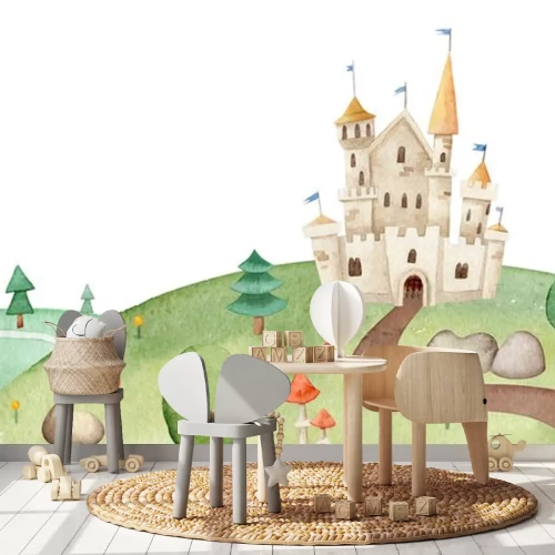 Sticker Koninklijk kasteel op de heuvel