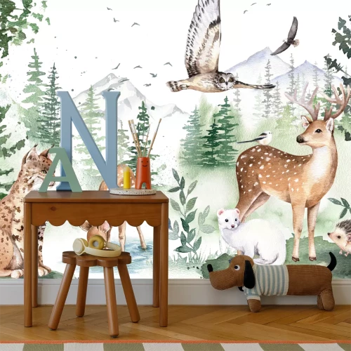 Sticker Een dag in het groene bos