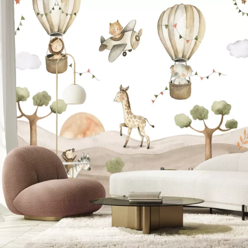 Fotobehang Safari voor kinderen met dieren