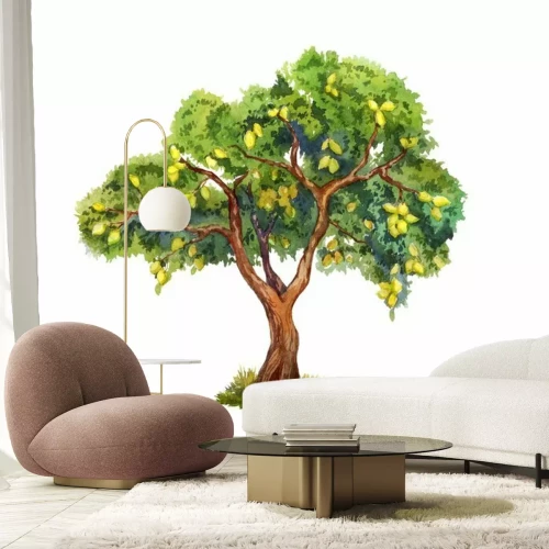 Sticker Vruchtdragende citroenboom