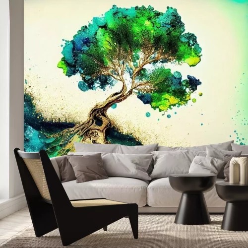 Sticker Magische gouden boom