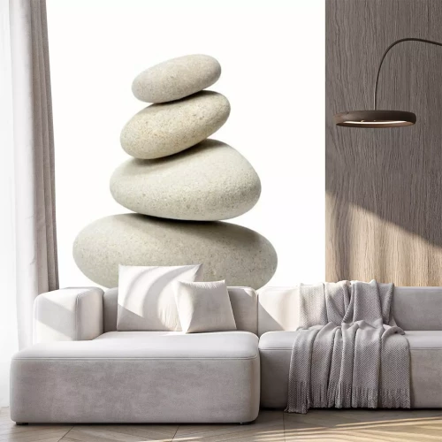 Sticker Stapel stenen op een witte achtergrond