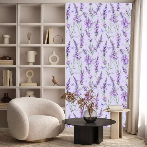 Behang Provencaals lavendelpatroon