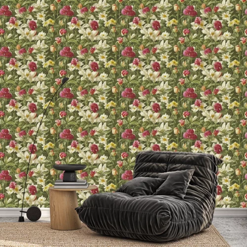 Behang Lente in de tuin