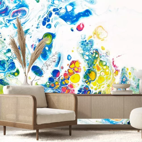 Sticker Regenboogdans van verf