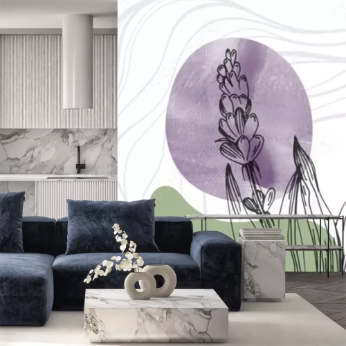 Sticker Lavendel abstractie