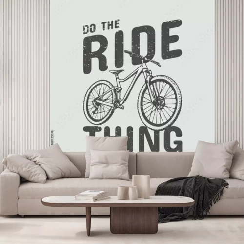 Sticker Afbeeldingen met een fiets en een citaat