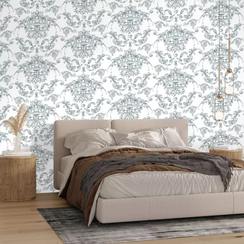 Fotobehang Bladvormige ornamenten