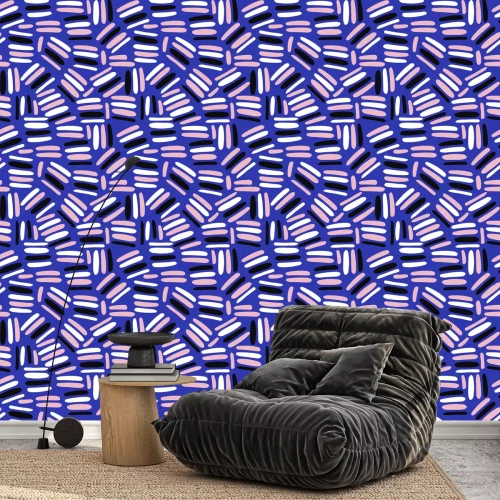 Behang Abstracte gekleurde lijnen