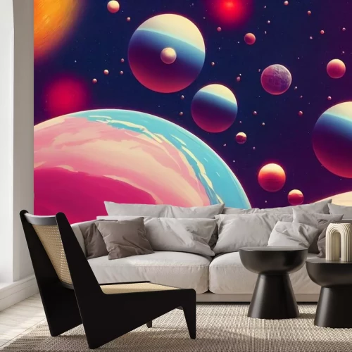 Sticker Planeten van het onbekende sterrenstelsel