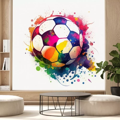 Sticker Regenboog gekleurde bal