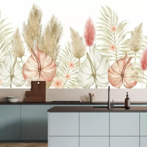 Sticker Kleurrijk droog Boheems gras