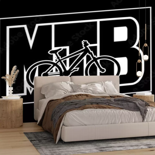 Sticker Mountainbiken symbool