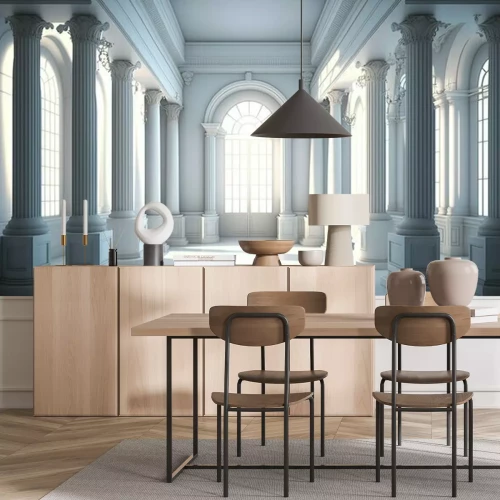 Fotobehang Kolommen in de kamer