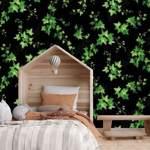 Fotobehang Donkere klimopranken