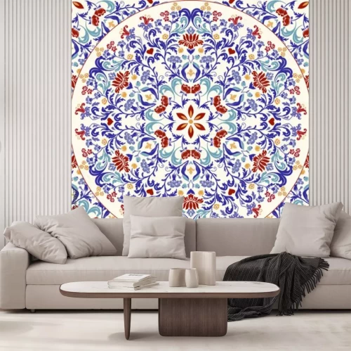 Sticker Bloemen oosterse mandala