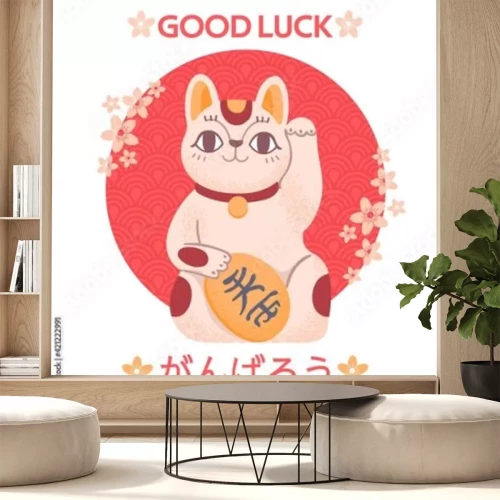 Sticker Japanse gelukskat