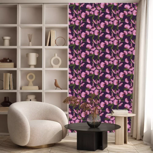 Behang Roze orchidee in bloei