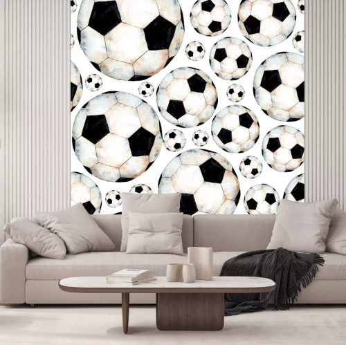 Sticker Aquarelballen met zwarte en witte vlekken