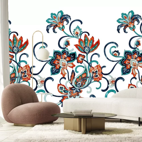 Sticker Exotisch bloemenornament