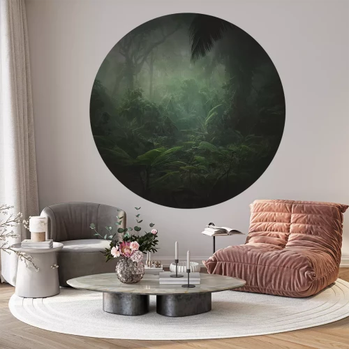 Sticker Donkergroen tropisch struikgewas