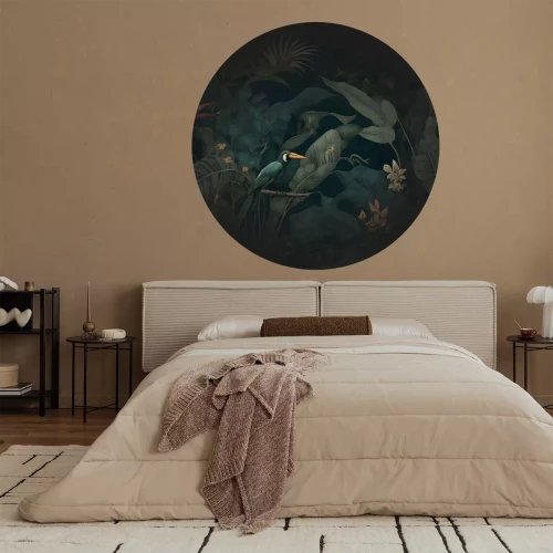 Sticker Paradijsvogel in de donkere jungle