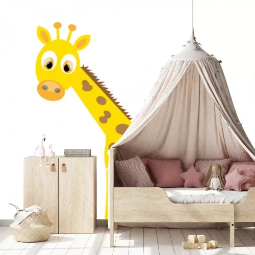 Sticker Giraf met grote ogen kinderillustratie