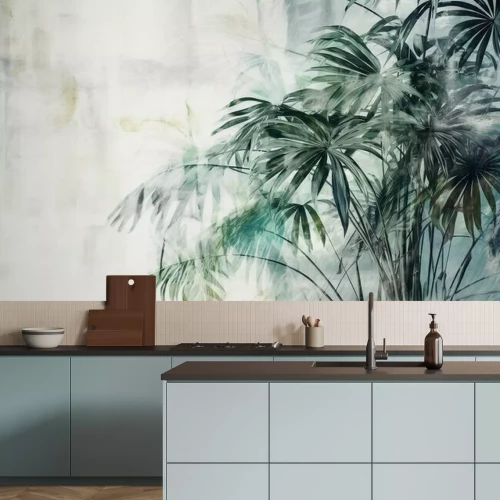 Fotobehang De groene bladeren van de Amazone-tuin