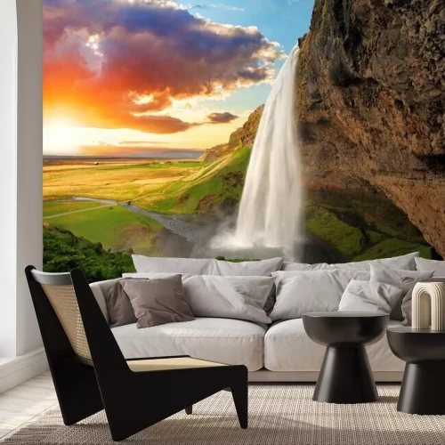 Fotobehang Seljalandsfoss waterval gelegen in IJsland